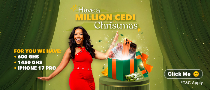 You can send money to Ghana and enter the giveaway for Christmas 