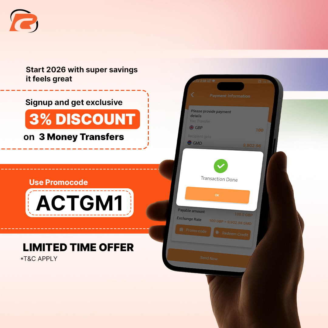 Send money to gambia